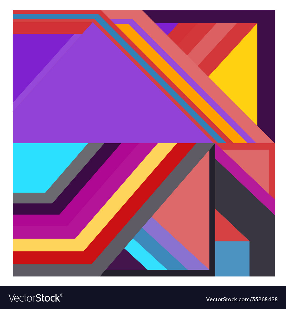 Colorful geometric and curve background pattern Vector Image Colorful geometric and curve background pattern