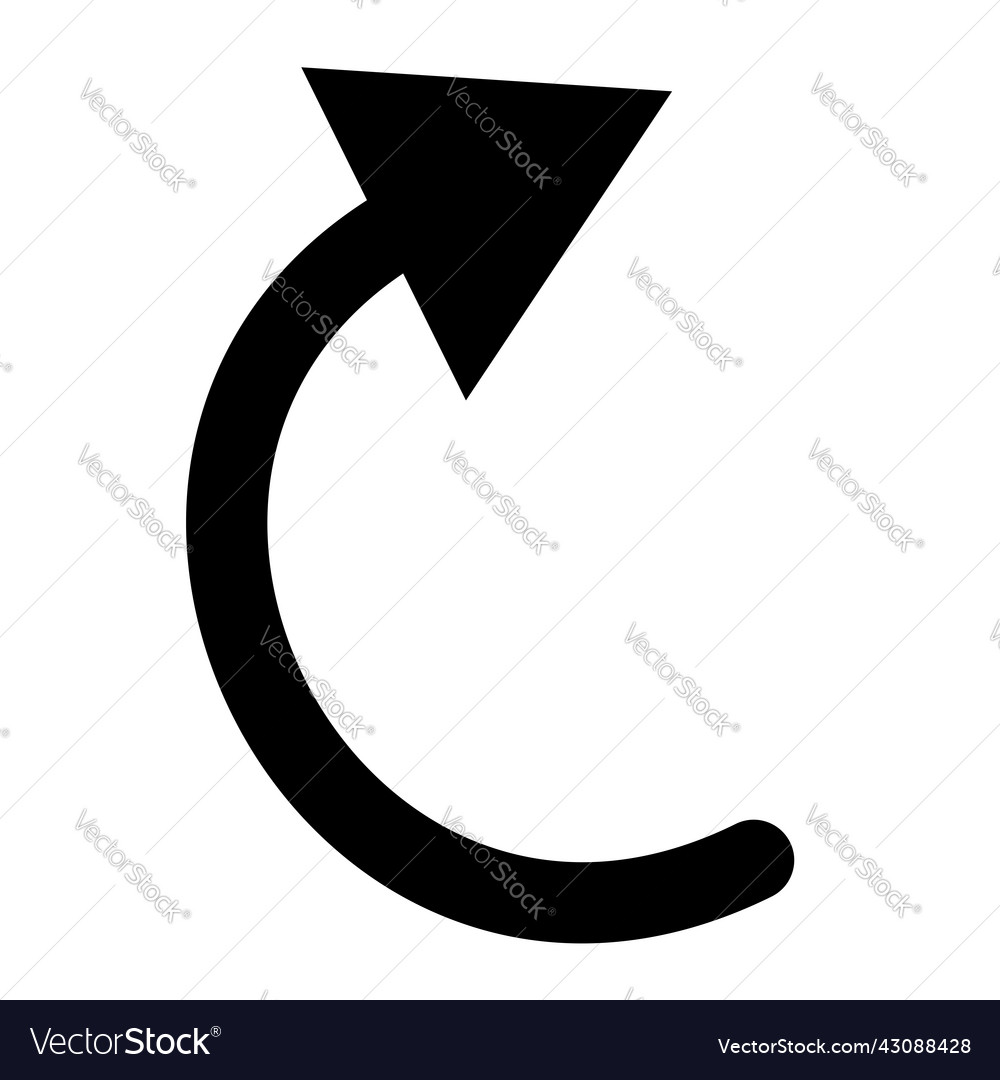 gebogene kreisbogenförmige Pfeilspitze Formelement vector image gebogene kreisbogenförmige Pfeilspitze Formelement