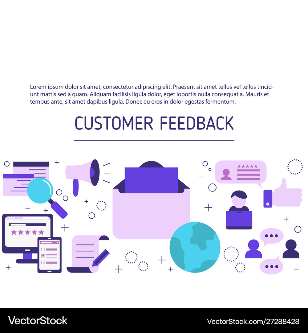 Customer feedback concept feedback Royalty Free Vector Image