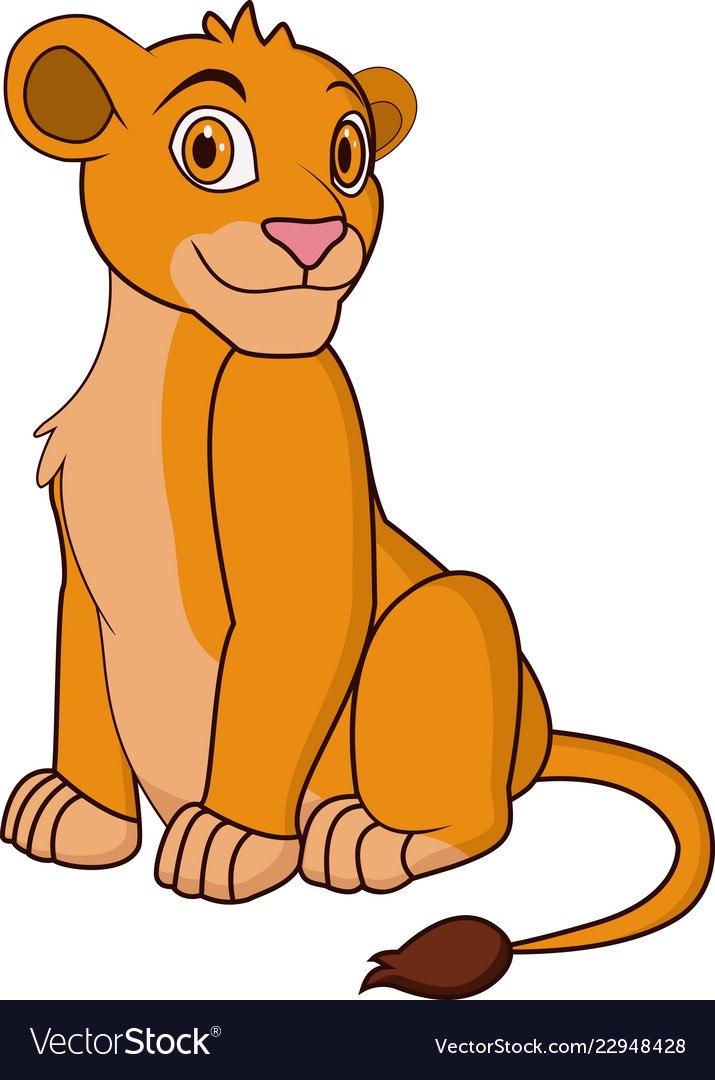 Cute lionness cartoon