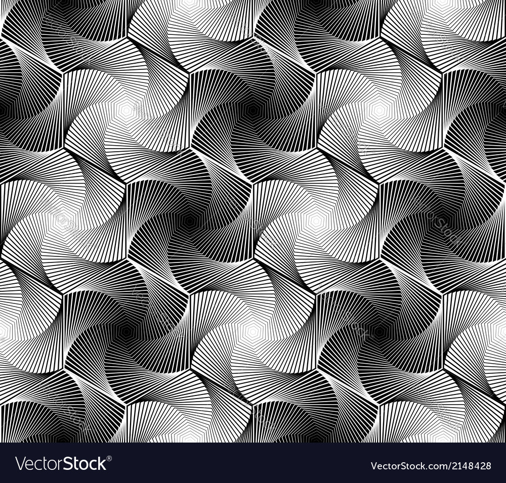 Design seamless monochrome hexagon pattern