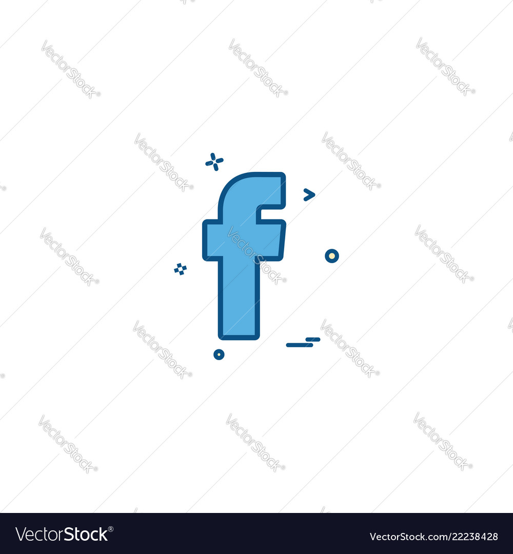 Facebook social icon design Royalty Free Vector Image
