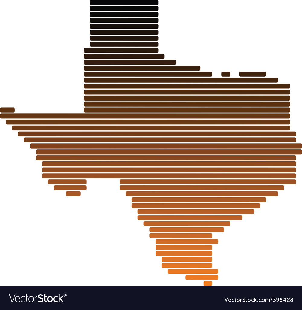 Map of texas Royalty Free Vector Image - VectorStock