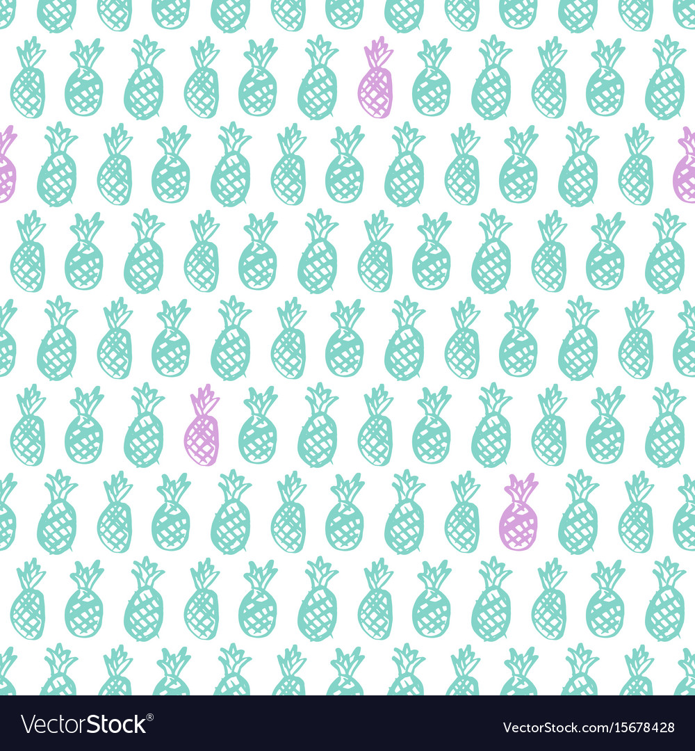 Pineapple Seamless Tropical Pattern