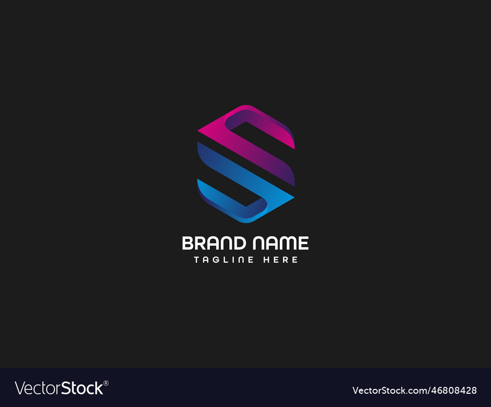 S modern letter logo Royalty Free Vector Image