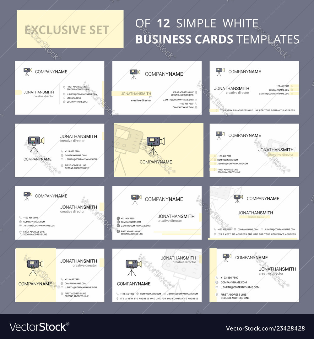 Set of 12 camcoder creative business card