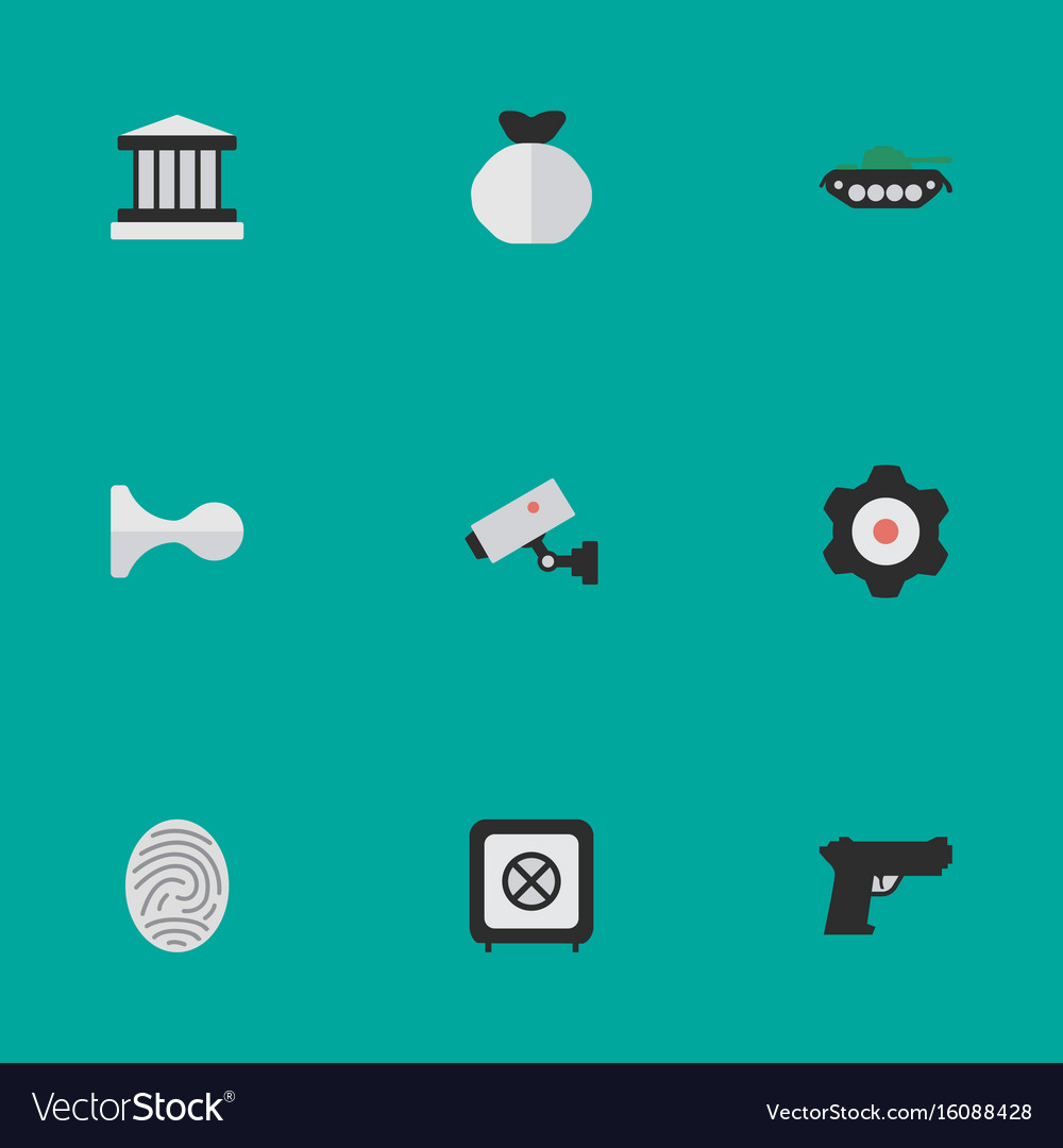 Set of simple offense icons