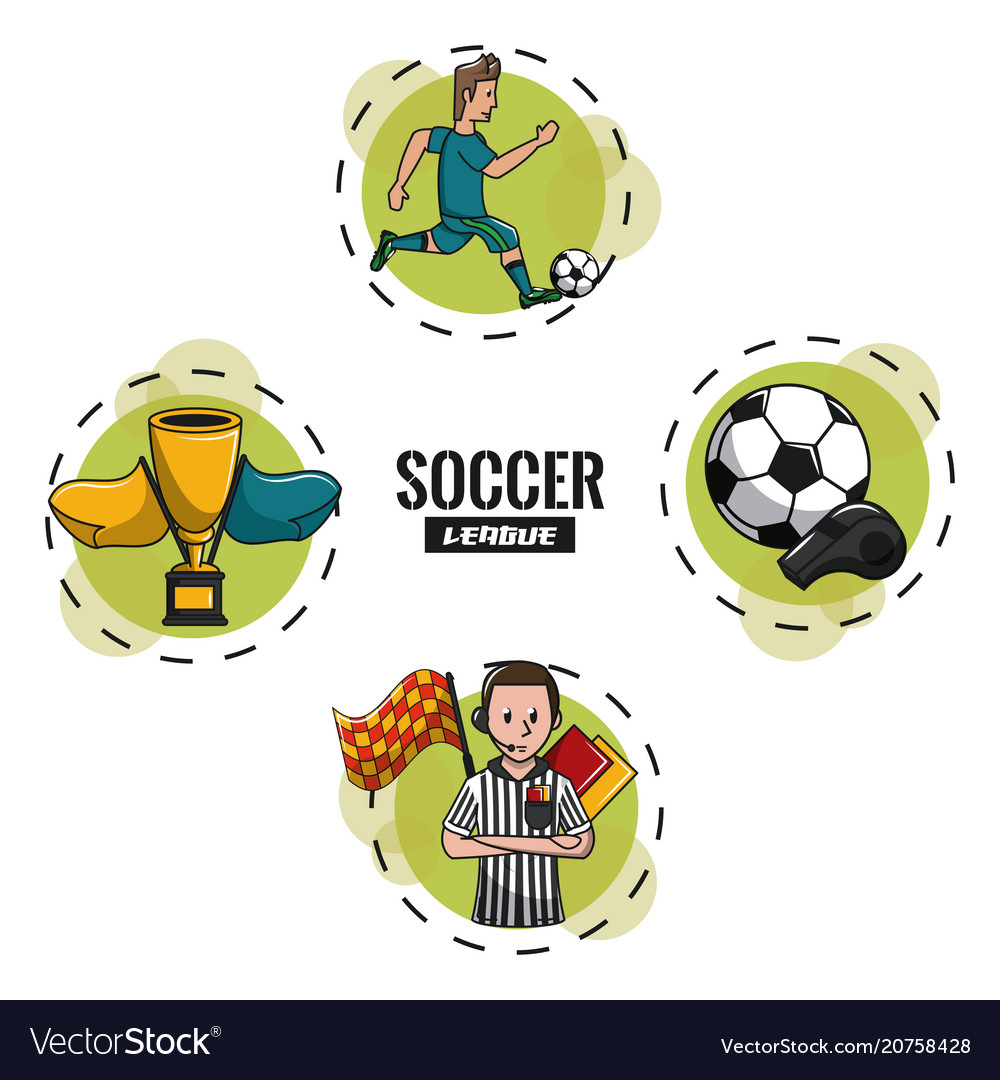 Soccer tournament league Royalty Free Vector Image