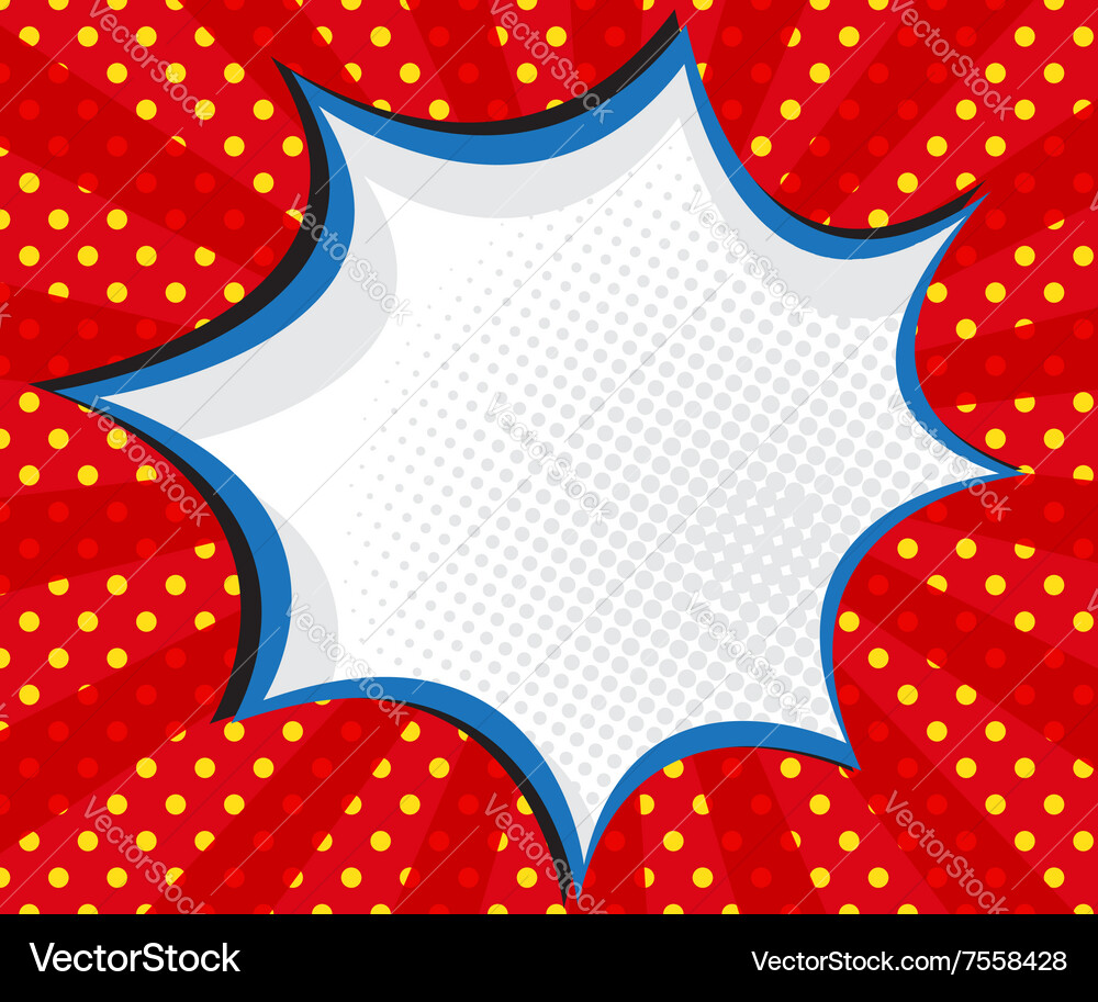 Speech Bubble Pop Artcomic Book Background Vector Image
