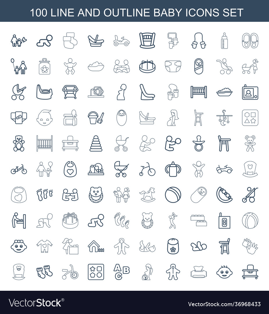 100 baby icons