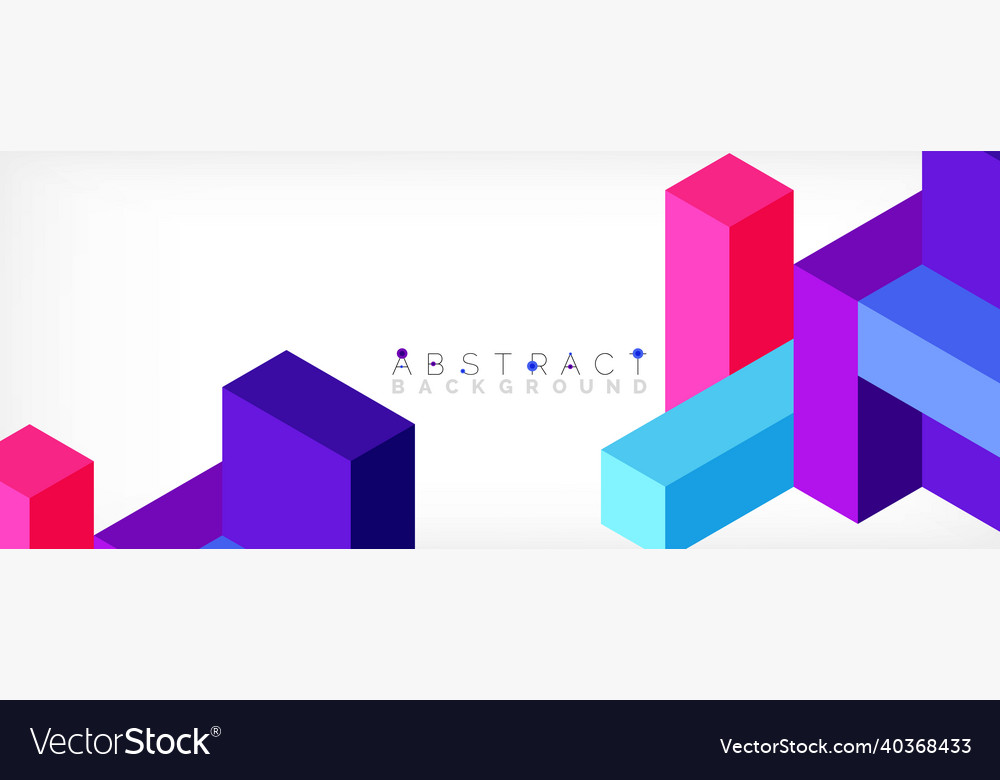 Abstract background 3d cubes cubic elements vector image Abstract background 3d cubes cubic elements