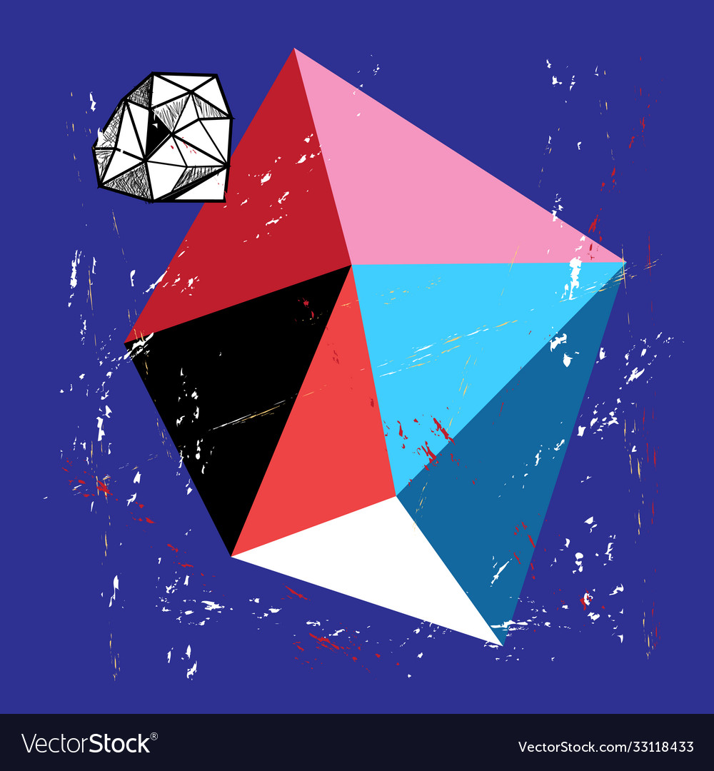 Abstract background with polygons and rhombuses