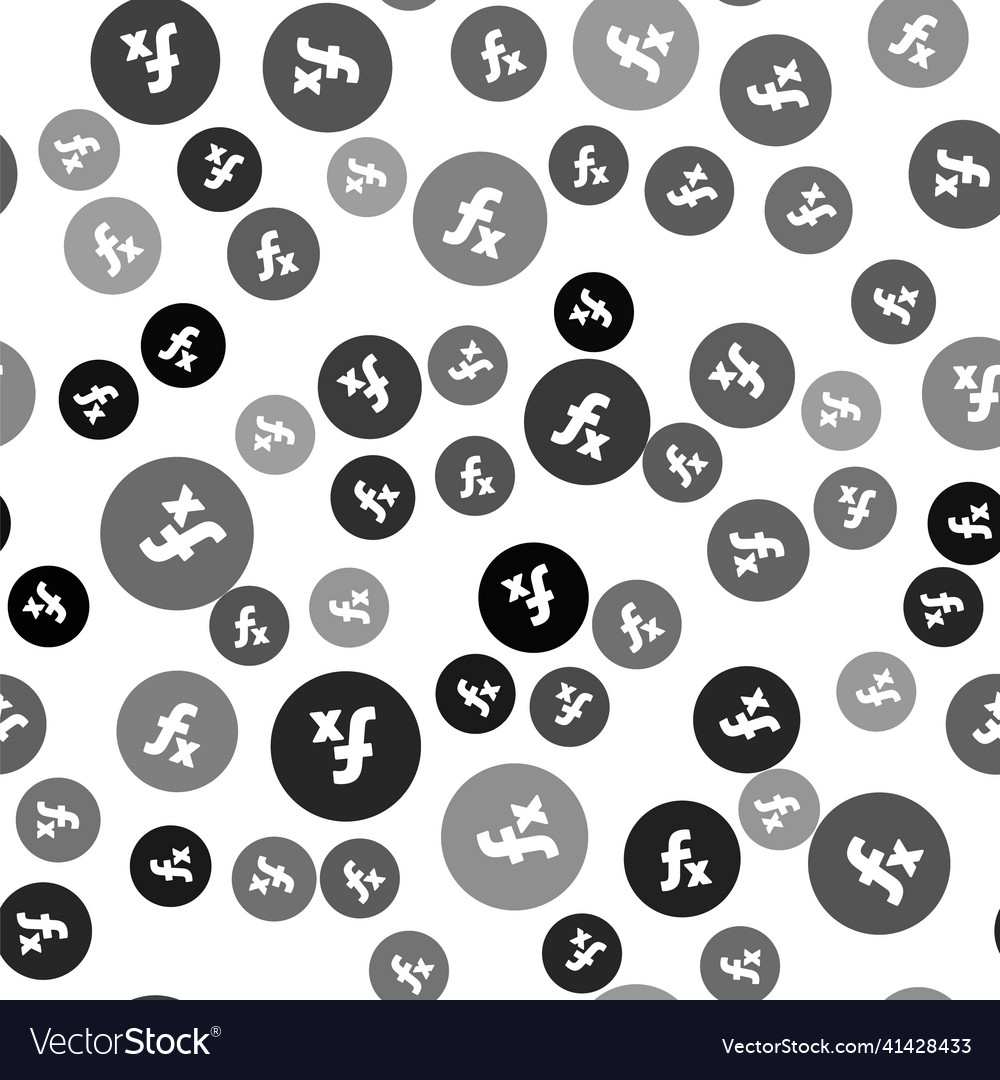 Black function mathematical symbol icon isolated vector image Black function mathematical symbol icon isolated
