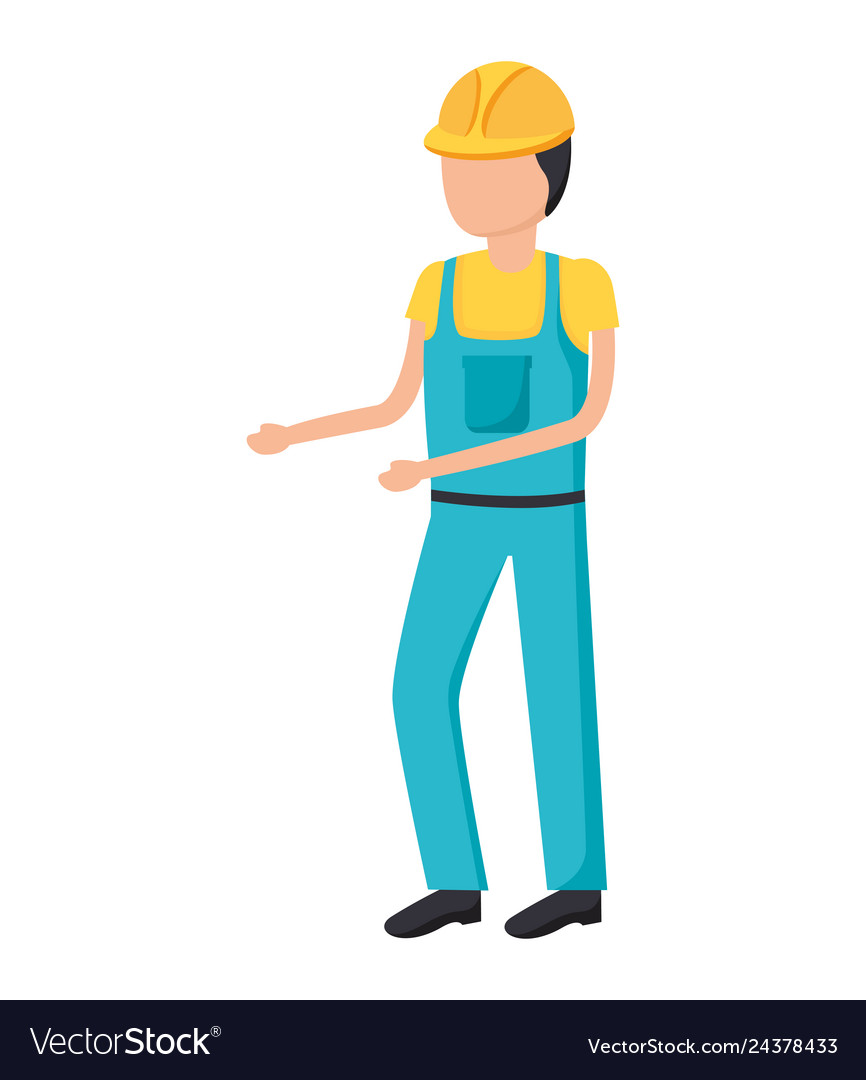 Construction worker in overall