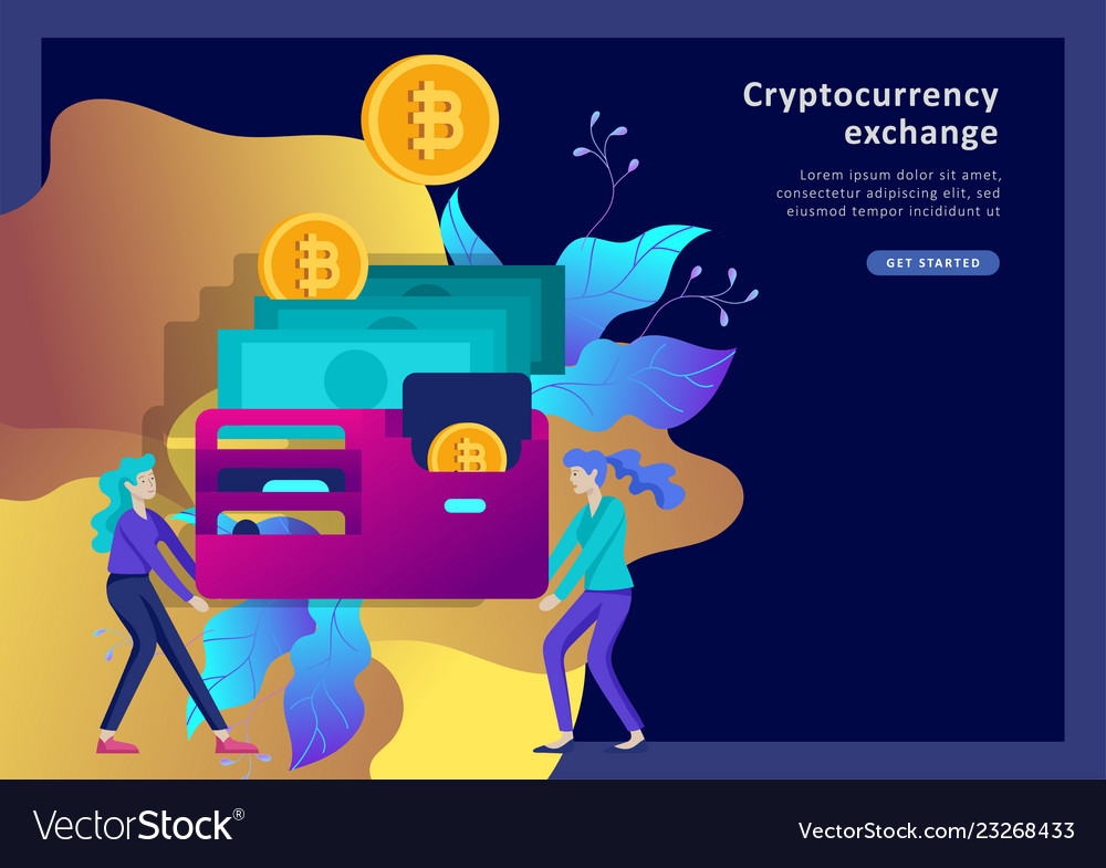 Cryptocurrency and blockchain composition vector image Cryptocurrency and blockchain composition