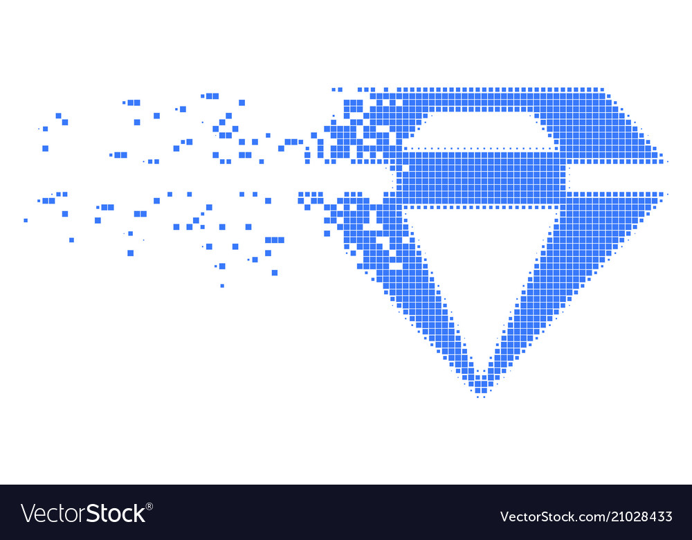 Diamond dissolving pixel icon