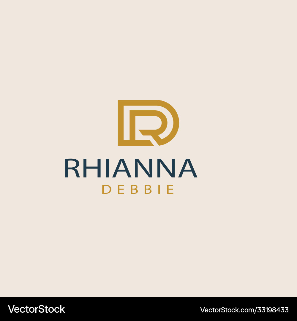 Initial rd dr r d monogram logo template Vector Image