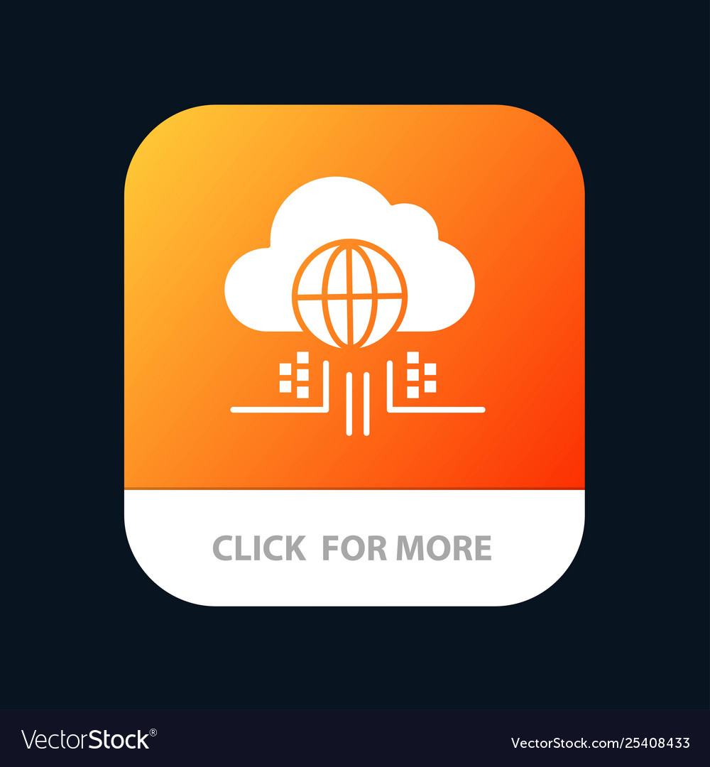 Internet think cloud technology mobile app button vector image Internet think cloud technology mobile app button