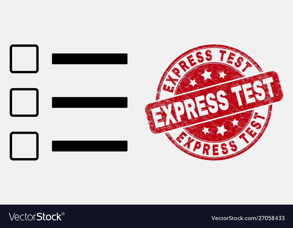 Line list items icon and scratched express vector image Line list items icon and scratched express