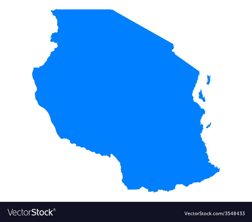 Map Of Tanzania Royalty Free Vector Image Vectorstock