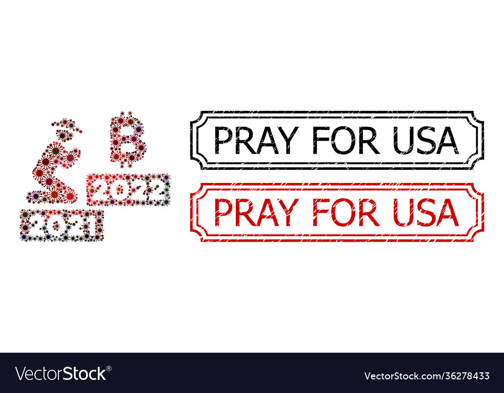 Pray for usa distress badges with notches