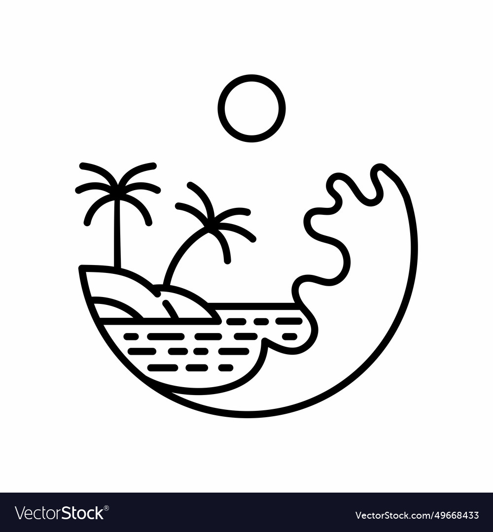 Tropical summer beach set 1 Royalty Free Vector Image