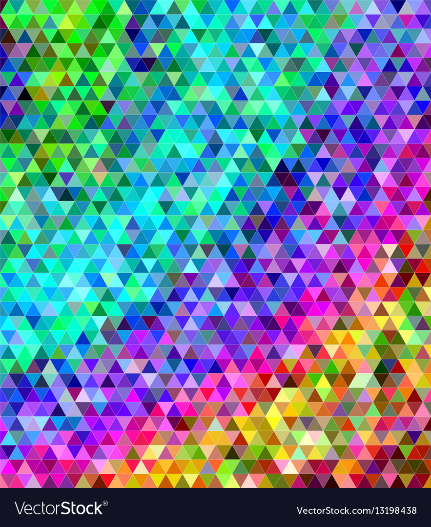 Abstract multicolored triangle tile background