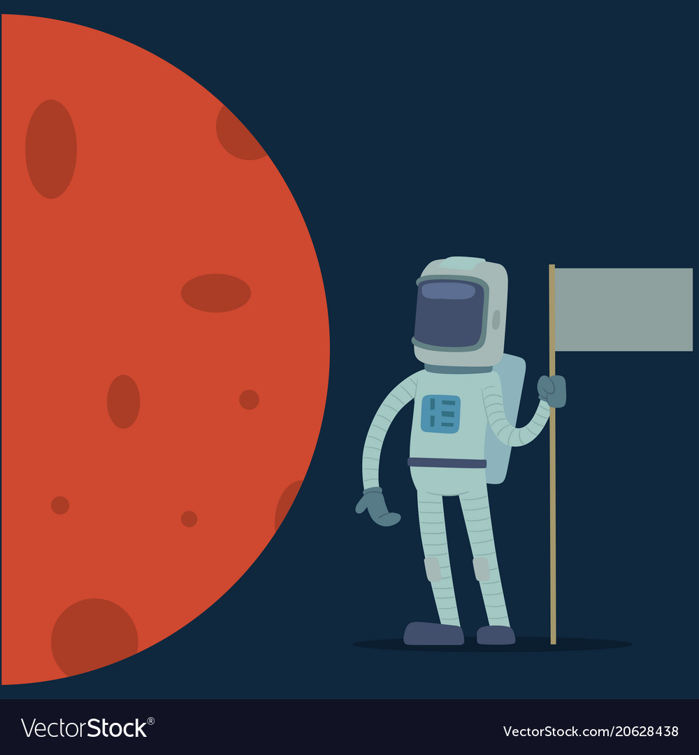 Astronaut in space character having fun
