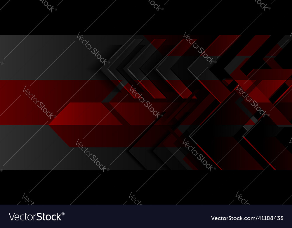Black red gradient arrowhead abstract background Vector Image Black red gradient arrowhead abstract background