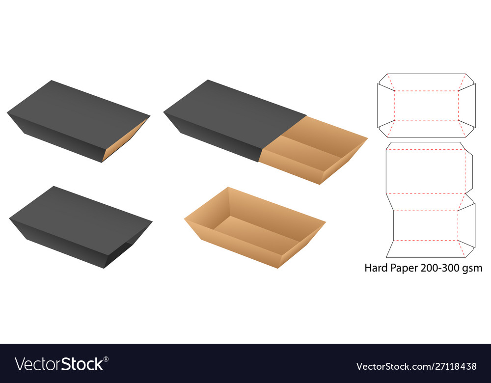 Box packaging die cut template design 3d mock-up