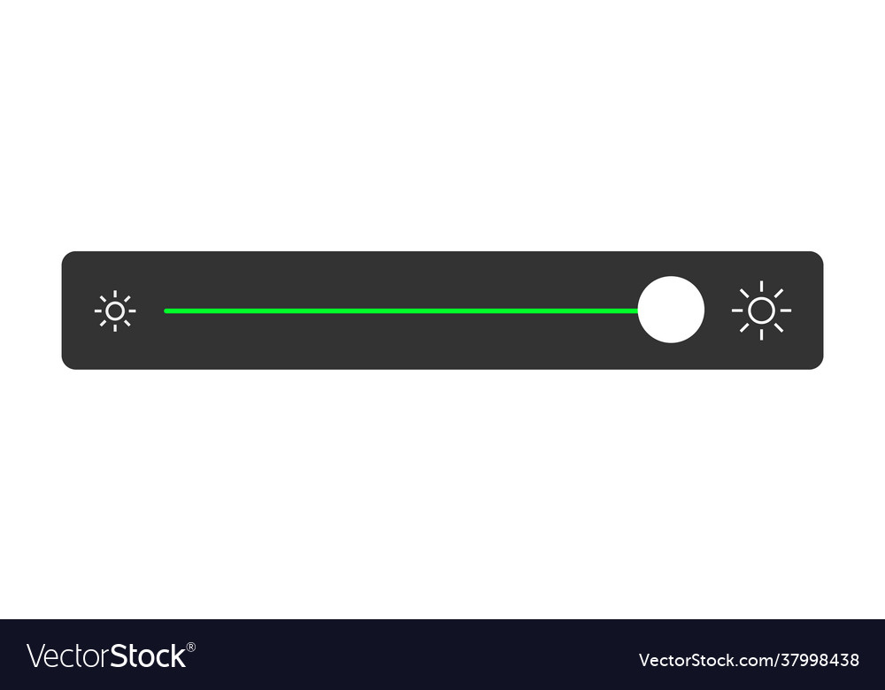 Brightness slider maximum light isolated sign vector image Brightness slider maximum light isolated sign
