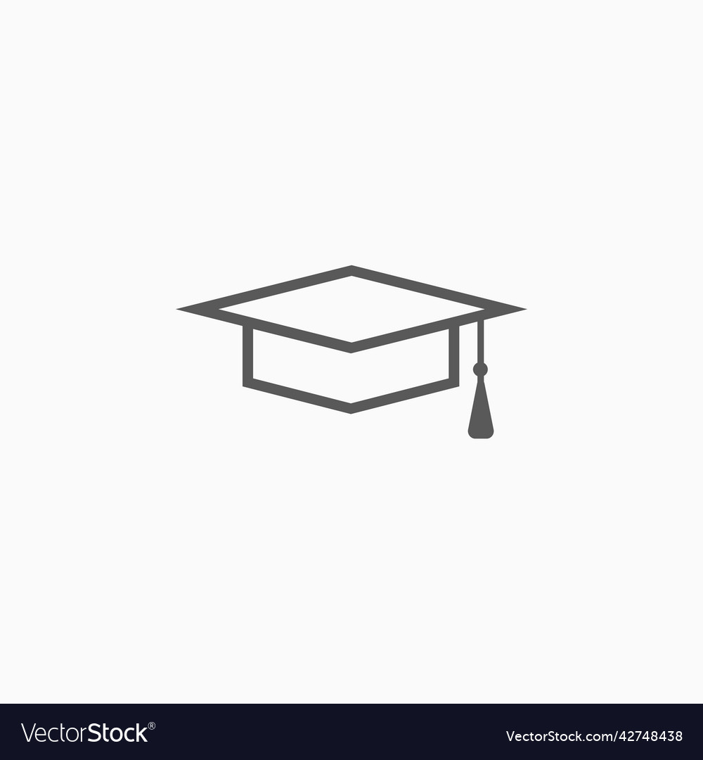 Graduation cap icon education