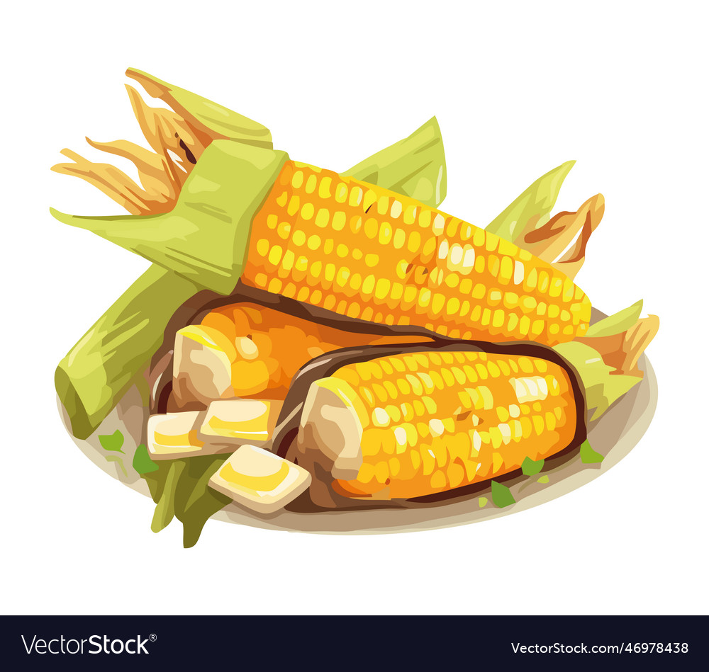 grilled-corn-on-the-cob-fresh-and-healthy-vector-image
