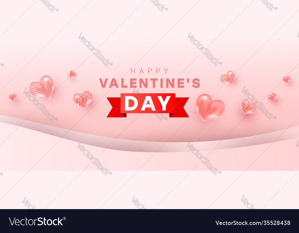 Happy valentine day background design Royalty Free Vector