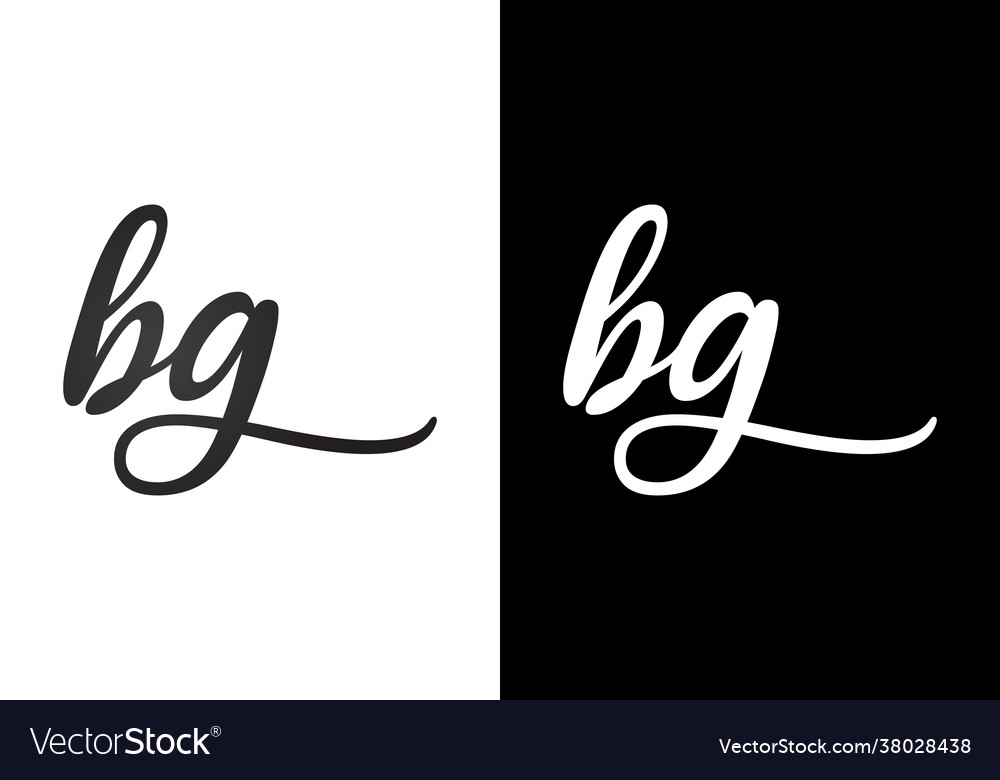 Initial monogram letter b g logo design template