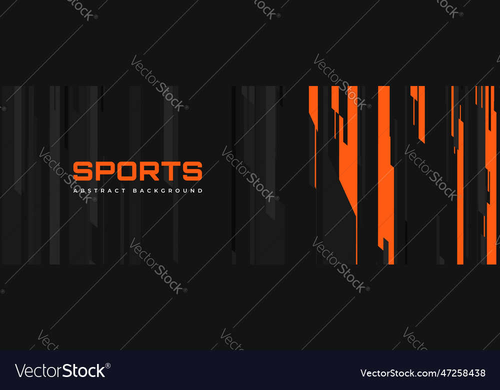 Modern sports banner design with vertical orange Vector Image