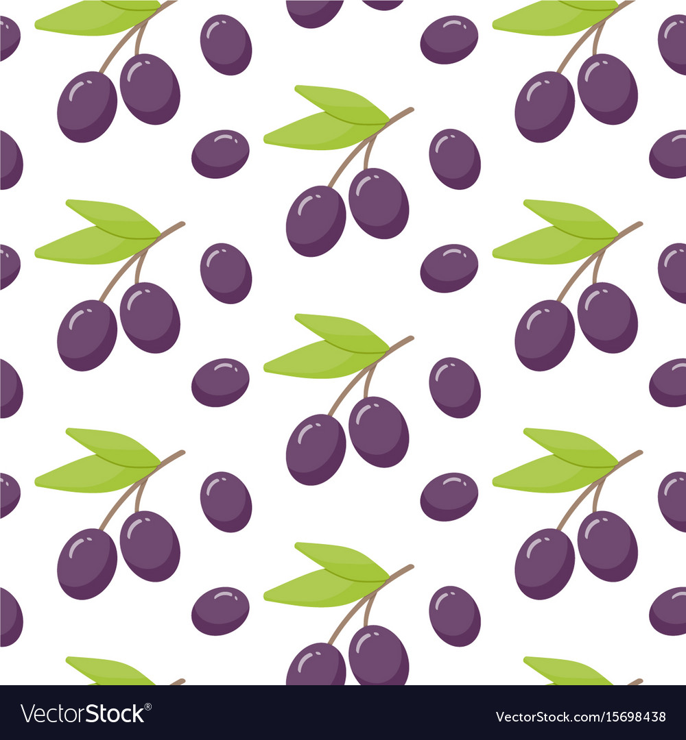 Olive branch seamless pattern