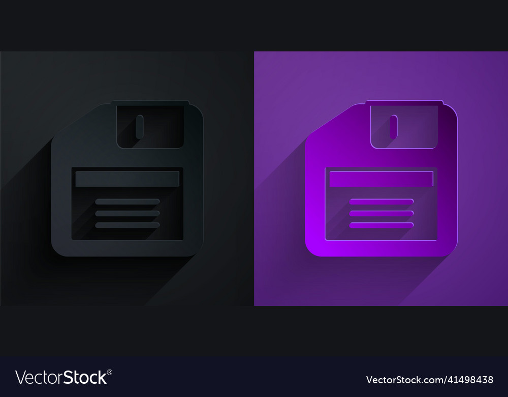 Paper cut floppy disk for computer data storage Vector Image Paper cut floppy disk for computer data storage