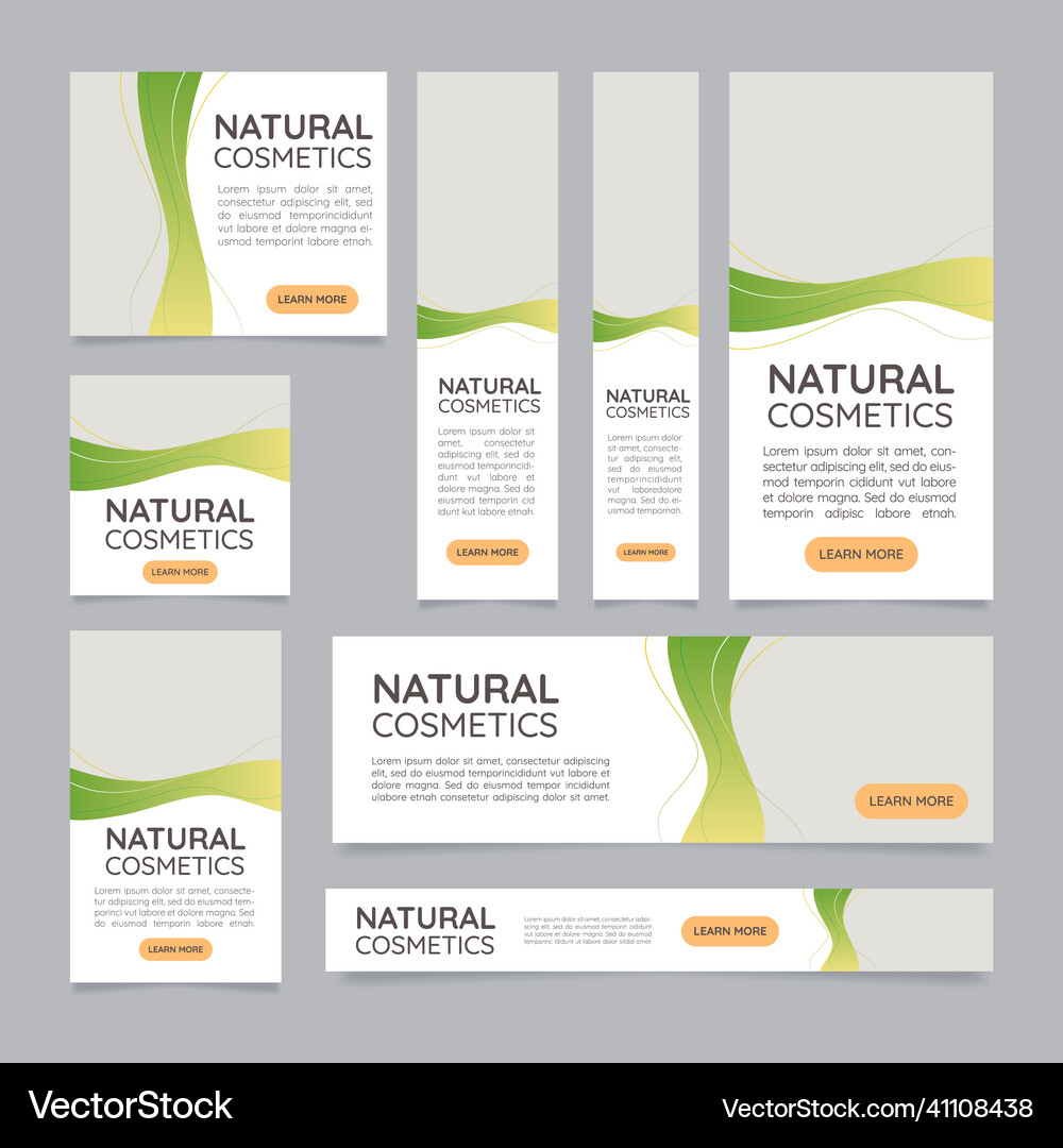 Personal care natural products web banner design Vector Image