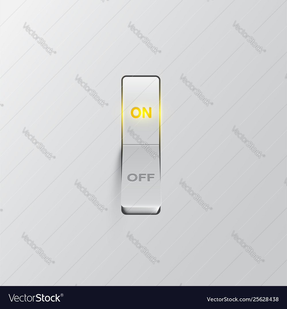 Realistic switch vector image Realistic switch