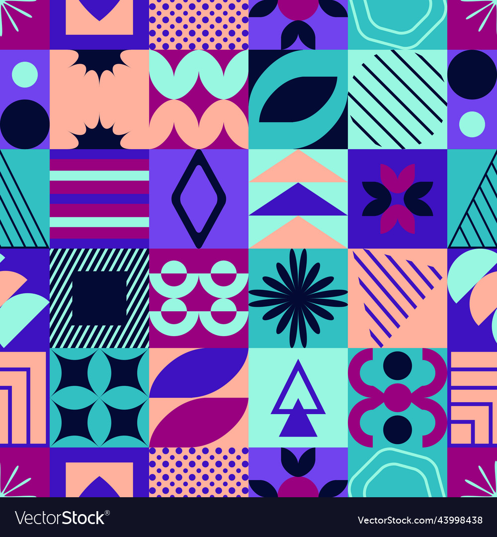 Seamless pattern with abstract colorful Royalty Free Vector