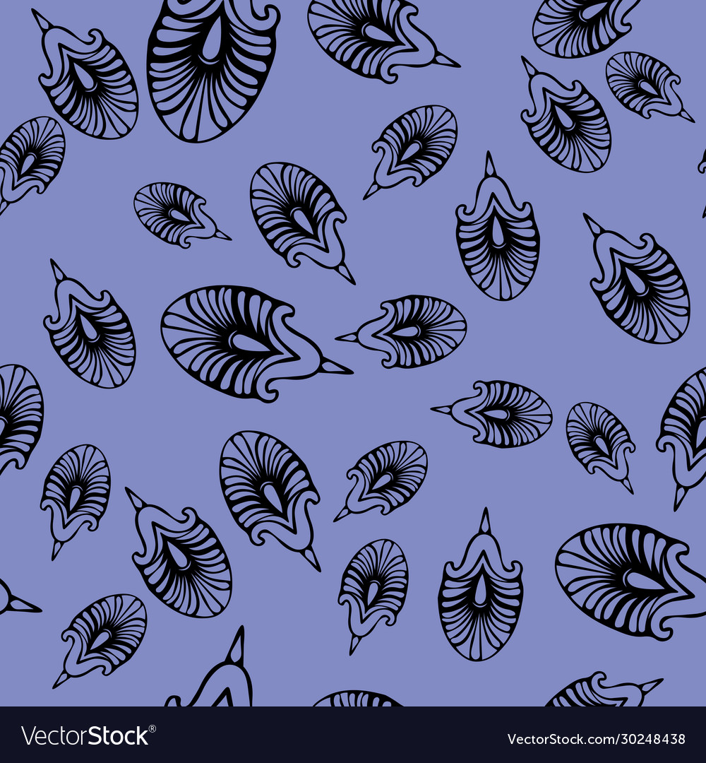 Seamless pattern with lily flower symbols