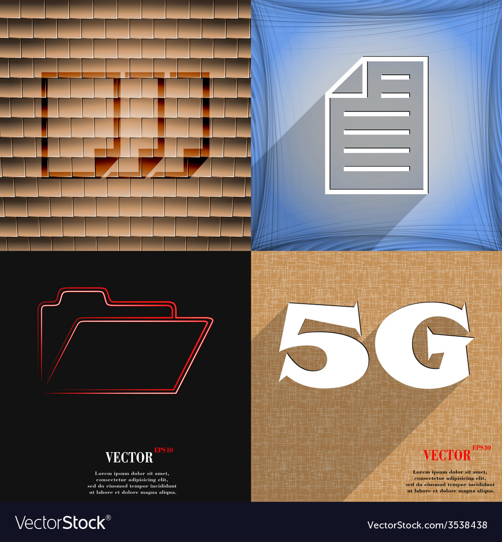 Set of abstract backgrounds with different web
