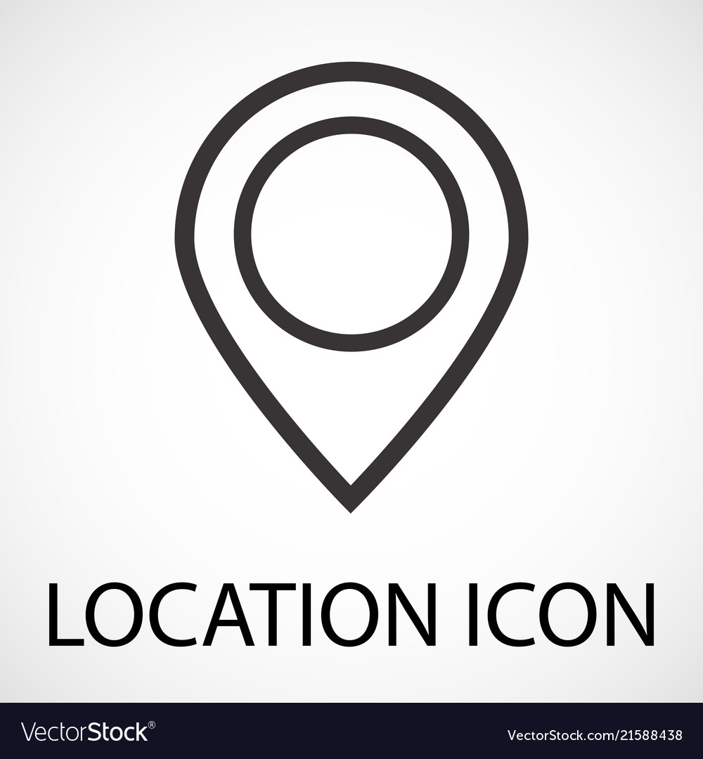 Simple location map pointer icon vector image Simple location map pointer icon