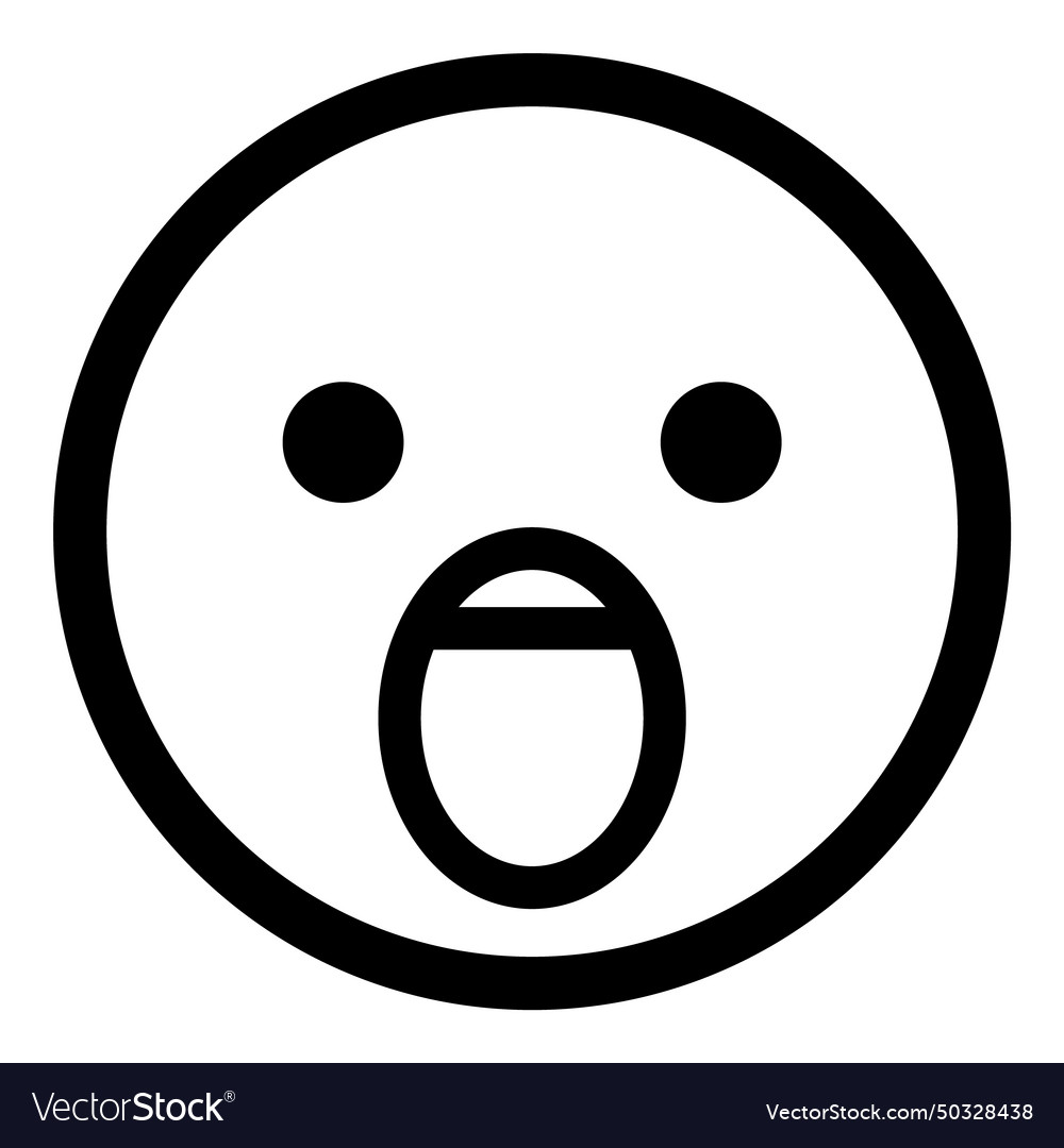 Smile emoji face flat icon isolated on white Vector Image