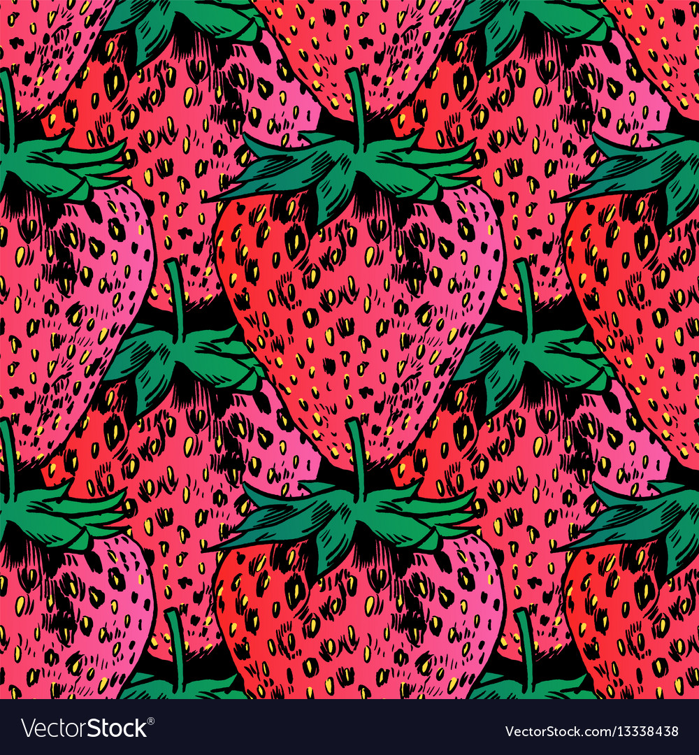 Strawberry Pattern Background