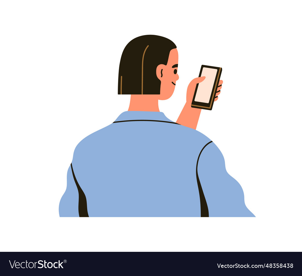 Woman with mobile phone in hand scrolling news