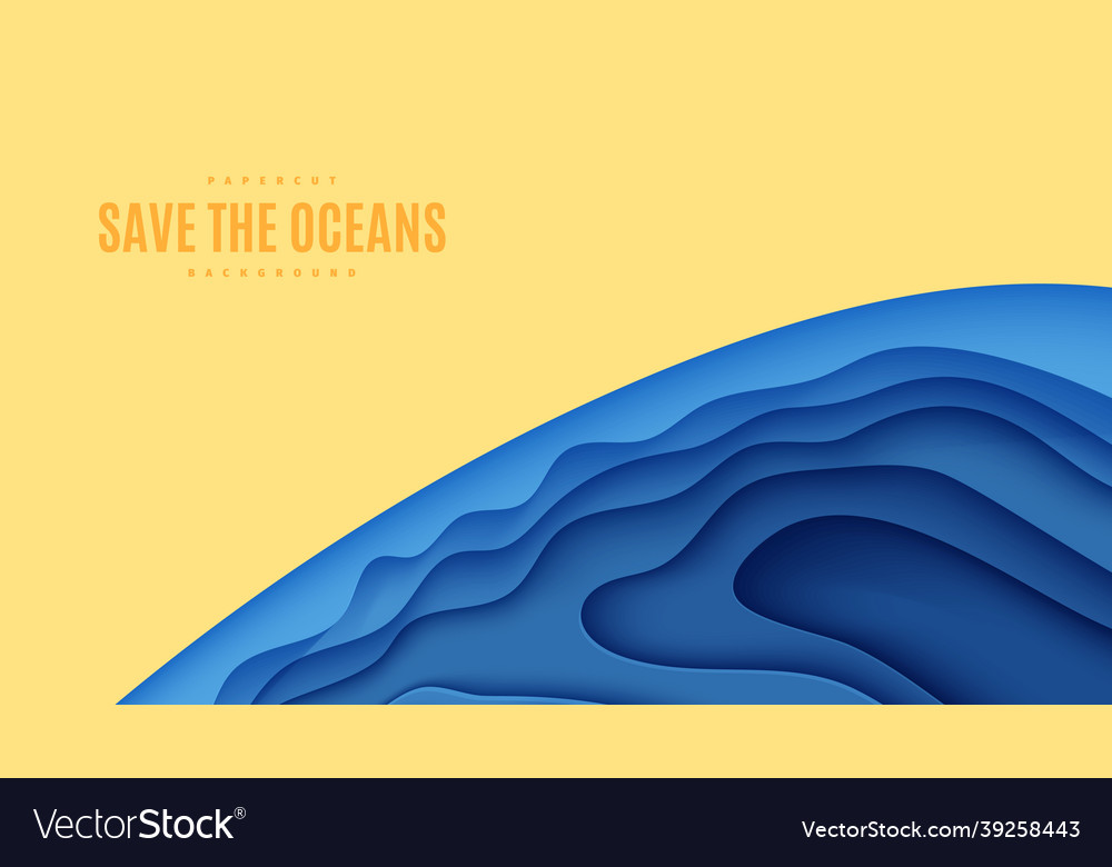 Abstract horizontal background in cut paper style Vector Image Abstract horizontal background in cut paper style