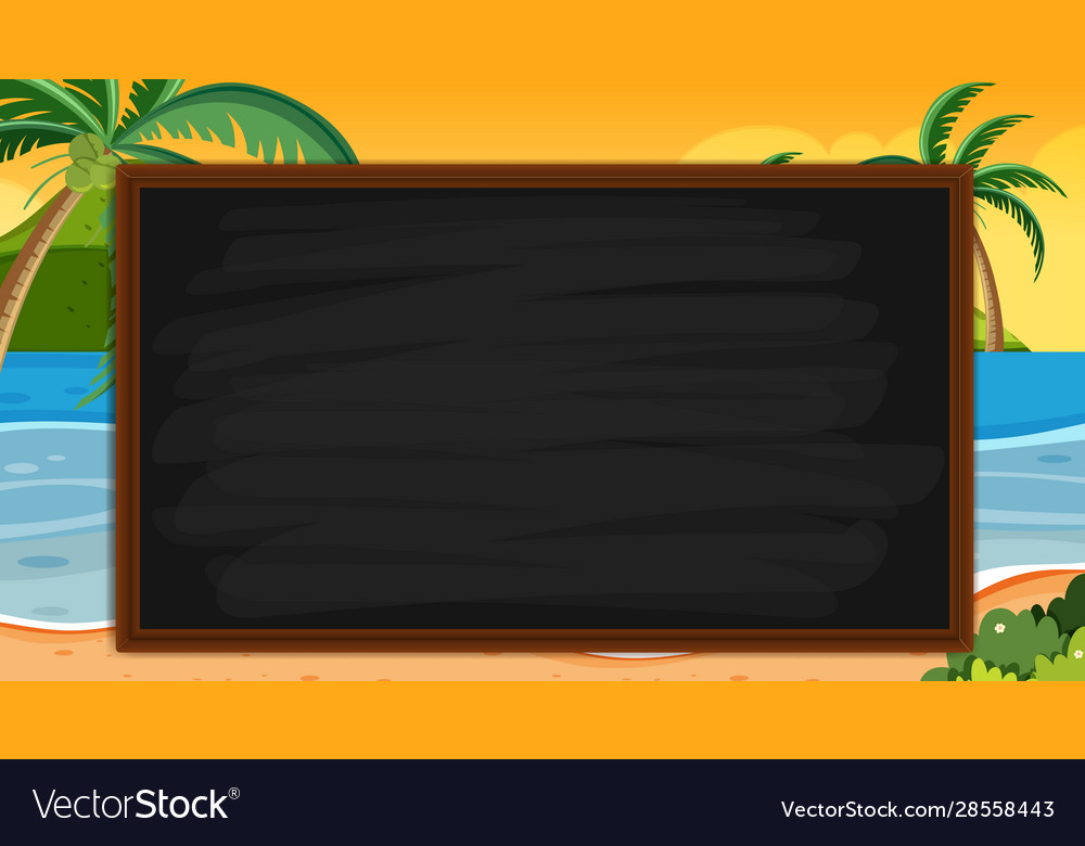 Border template with ocean in background