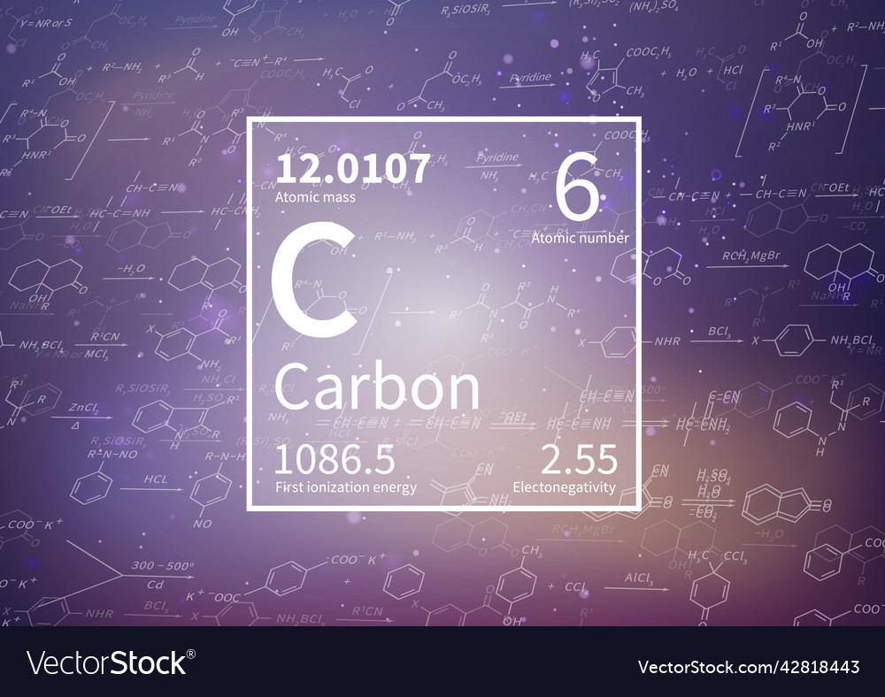 Kohlenstoffchemisches Element mit erster Ionisation